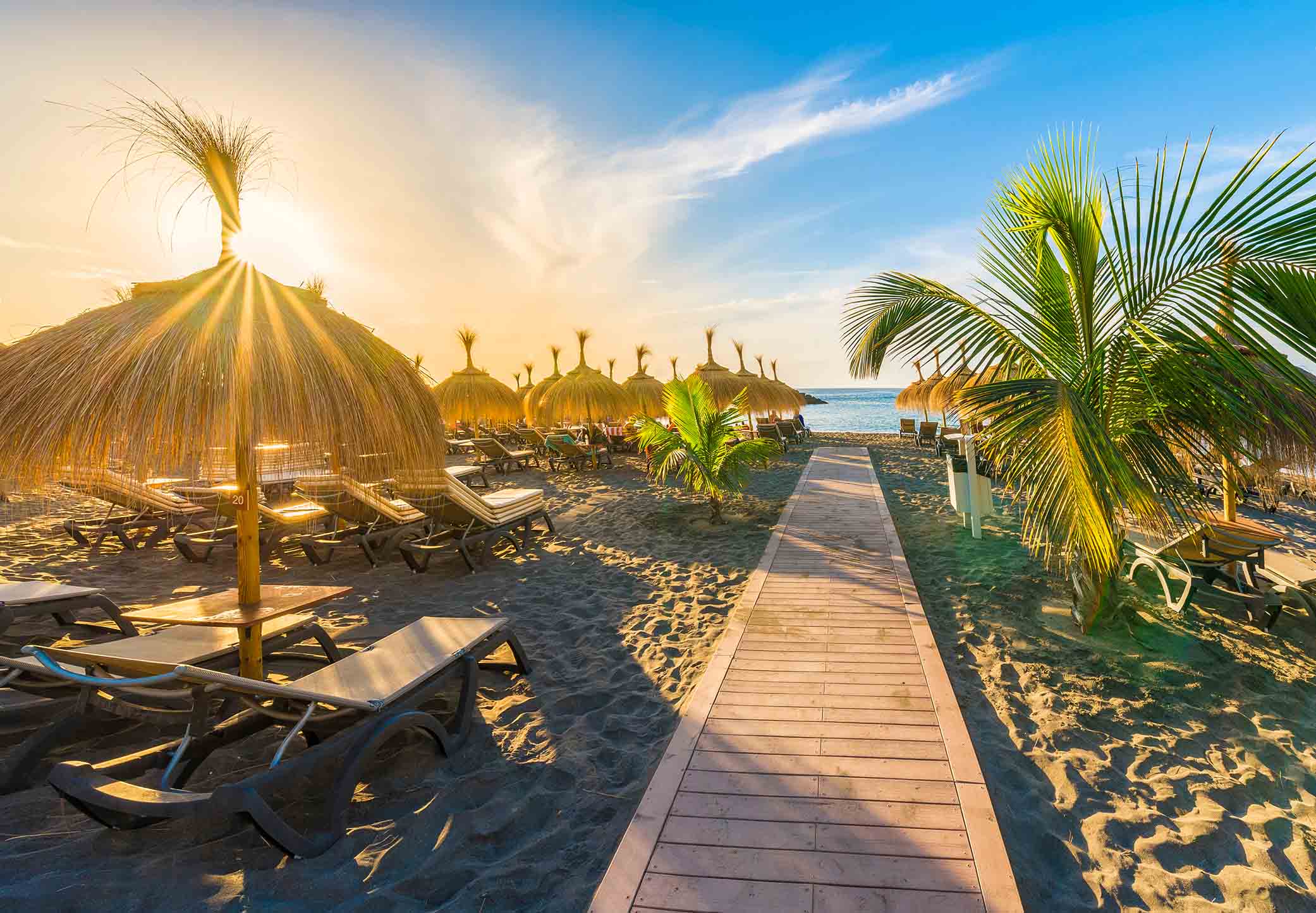Playa de Fañabé en Costa Adeje, Tenerife